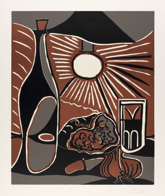 Pablo Picasso  : Nature morte au casse-croûte. I , 1962 