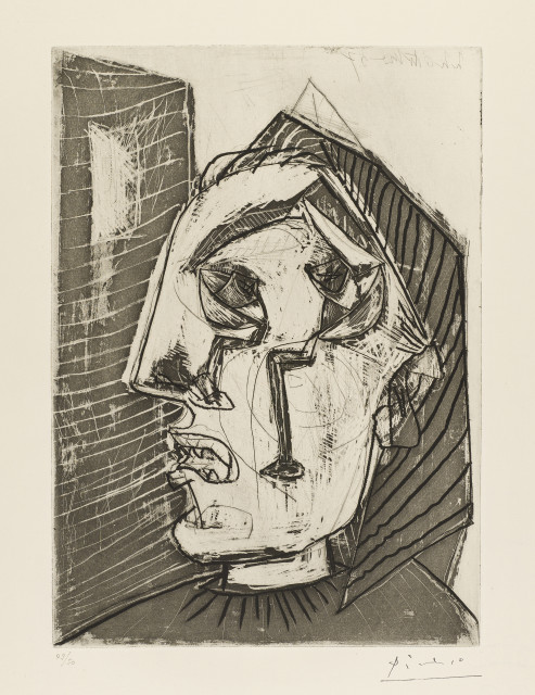 Pablo Picasso  : Femme qui pleure devant un mur , 1937 