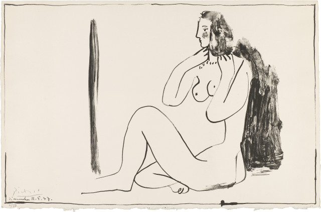 Pablo Picasso  : Nu assis , 1947 