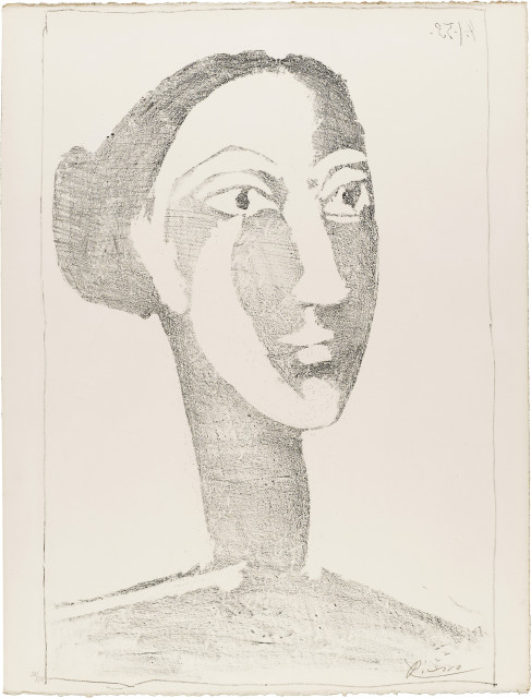 Pablo Picasso : Tête de femme au chignon, 1953 