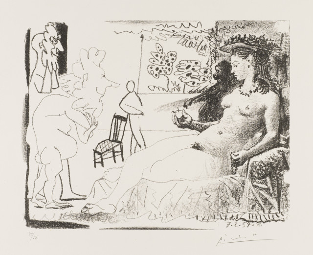 Pablo Picasso : La Femme au singe, 1954 