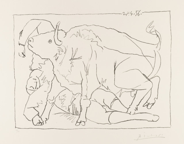 Pablo Picasso  : Le Torero blessé , 1956 