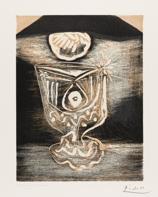 Pablo Picasso : Le Verre sous la lampe, 1962 