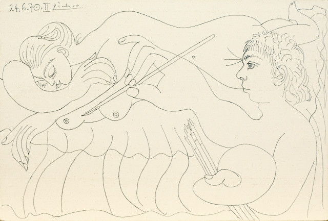 Pablo Picasso : Le Peintre et son modèle, 24. Juni 1970 