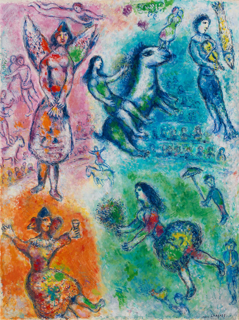 Marc Chagall : Le Rêve au cirque, 1980