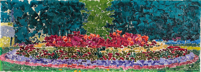 Augusto Giacometti  : Gartenbeet , Um 1914 