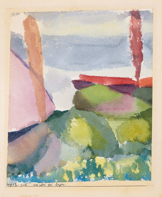 Vergrössern Paul Klee  : Seeufer bei Regen , 1913 - Werknummer 1913.116