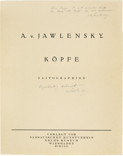 Alexej von Jawlensky  : Köpfe , 1922 
