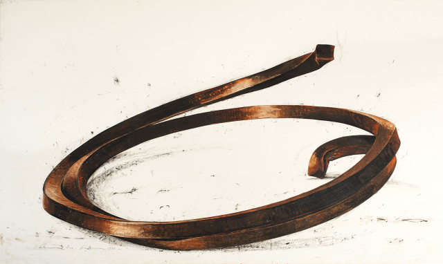Bernar Venet  : Undetermined line , 1990 