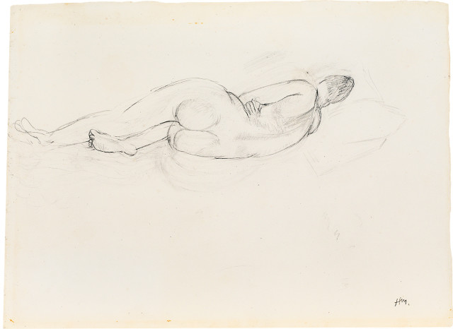 Henri Matisse  : Nu allongé de derrière , Nizza 1927 