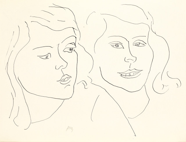 Henri Matisse : Double Portrait de jeune femme. - Rü ..., 1944