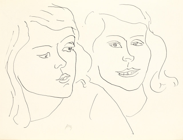 Henri Matisse  : Double Portrait de jeune femme. - Rü ..., 1944 
