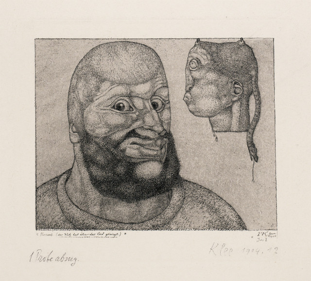 Paul Klee  : Perseus - (Der Witz hat über das Leid  ..., 1904 - Werknummer 12 (Dezember 1904) 