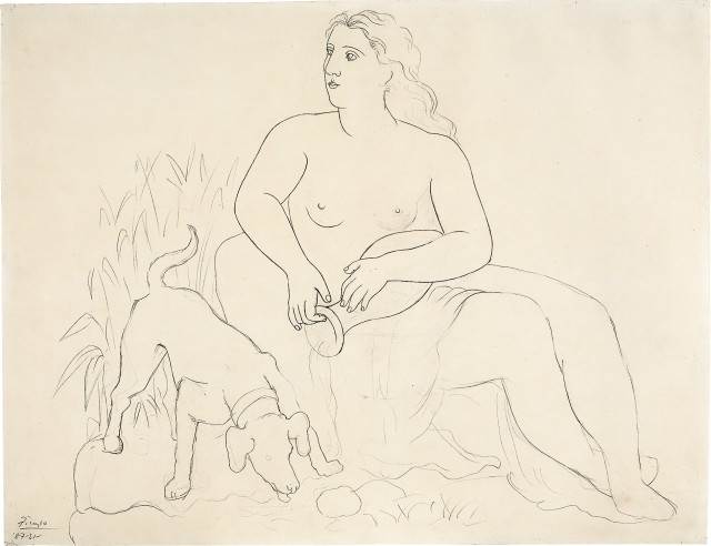 Pablo Picasso : La Source / Femme au chien, Fontainebleau, 8. Juli 1921