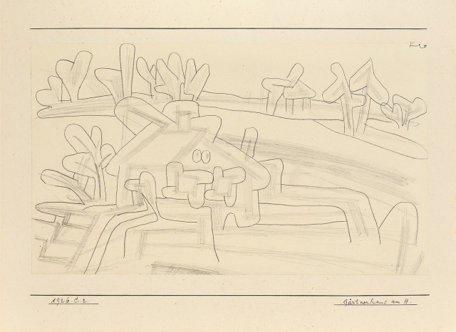 Paul Klee : Gärtnerhaus am H., 1926 - Werknummer 1926.122 (1926 C 2) 