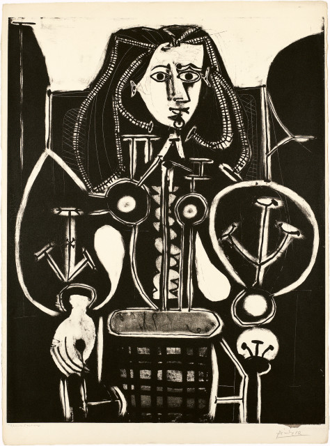 Pablo Picasso : Femme au fauteuil No. 4, 3. Januar 1949 