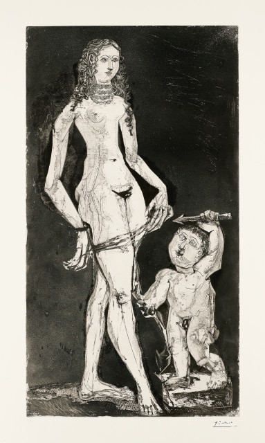 Pablo Picasso : Vénus et l'amour, d'après Cranach, Ende Mai 1949, vollendet 1951 
