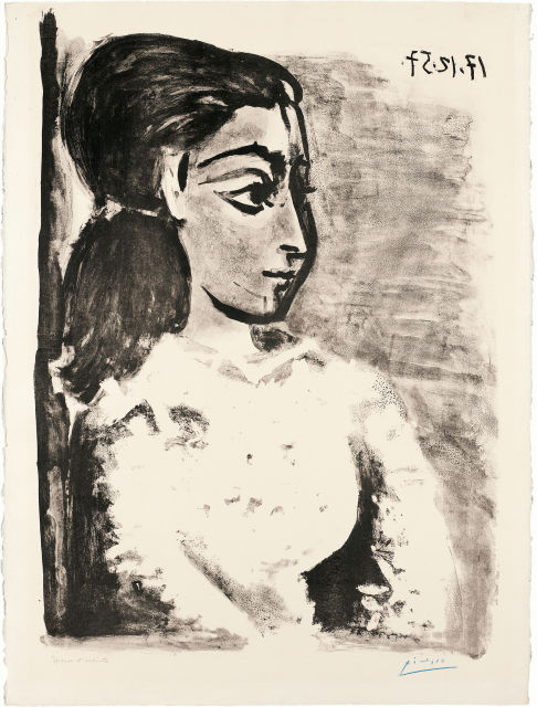 Pablo Picasso : Buste de femme au corsage blanc, 17. Dezember 1957 