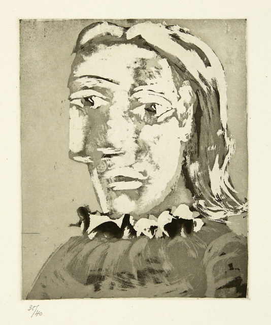 Pablo Picasso : Portrait de femme au col en ruché: Marie-Th�..., 1939 