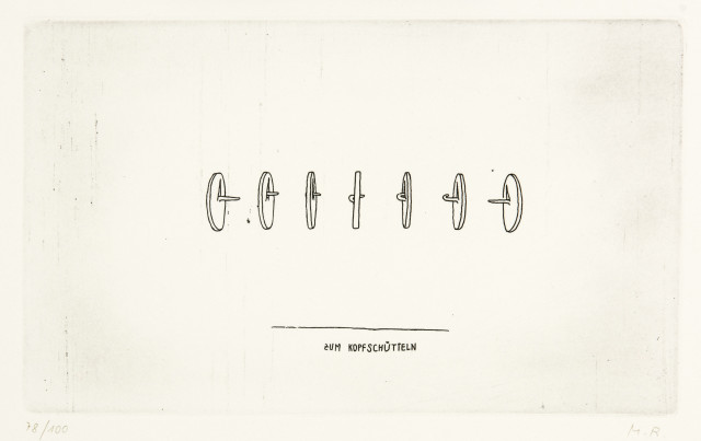 Markus Raetz  : Zum Kopfschütteln , 1971 