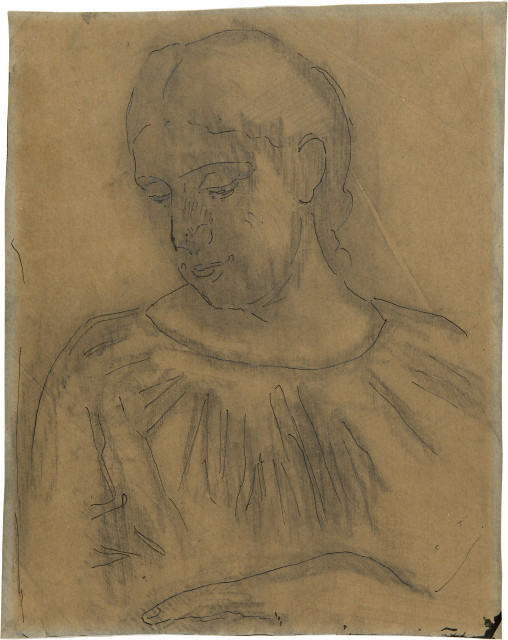 Ferdinand Hodler : Studie zu 'Bildnis einer Unbekannten (..., Um 1880 
