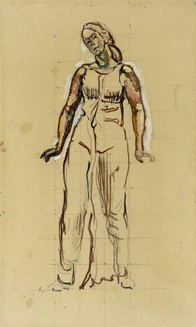 Ferdinand Hodler : Studie für 'Blick ins Unendliche', Um 1913 