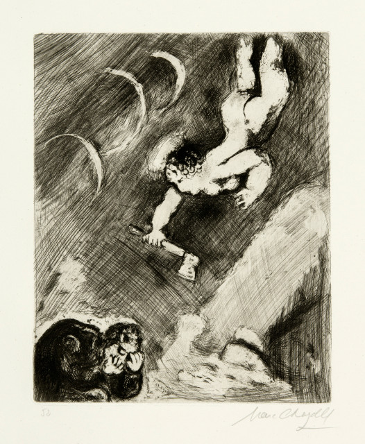 Marc Chagall : Le Bûcheron et Mercure, 1927-1930, publiziert von Tériade 1952