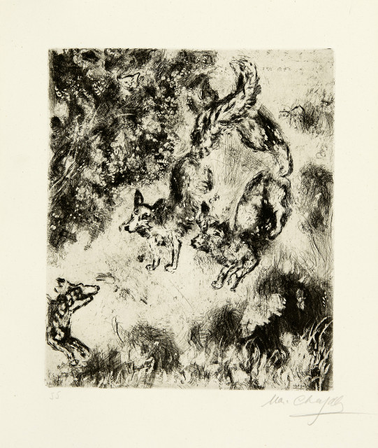 Marc Chagall : Le Renard ayant la queue coupée, 1927-1930, publiziert von Tériade 1952 