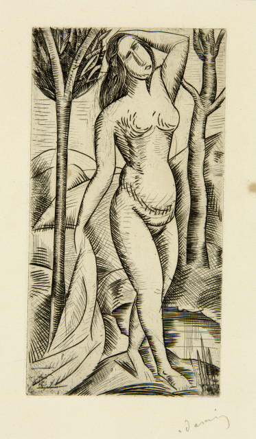 André Derain  : Baigneuse nue aux arbres , Um 1910-1913 