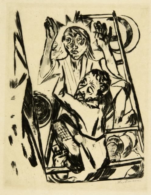 Max Beckmann  : Jakob ringt mit dem Engel , 1920 