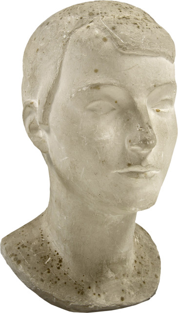 Hermann Scherer : Frauenkopf C.L.S. (C. Lang-Siegrist), Um 1920 