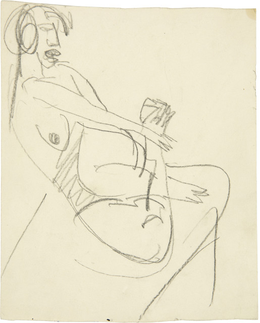 Ernst Ludwig Kirchner : Liegender weiblicher Akt, 1915 