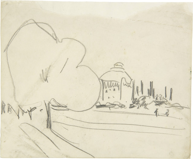 Ernst Ludwig Kirchner : Strasse am Park (Dresden), 1910 