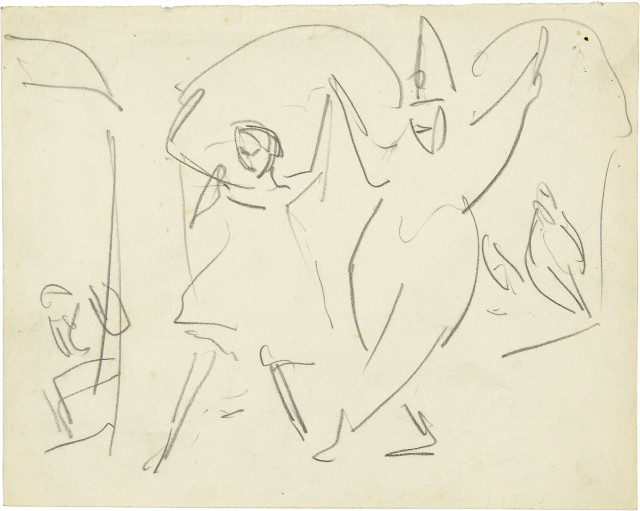 Ernst Ludwig Kirchner : 6 Blatt Zeichnungen, vermutlich aus ..., 1910-1911 