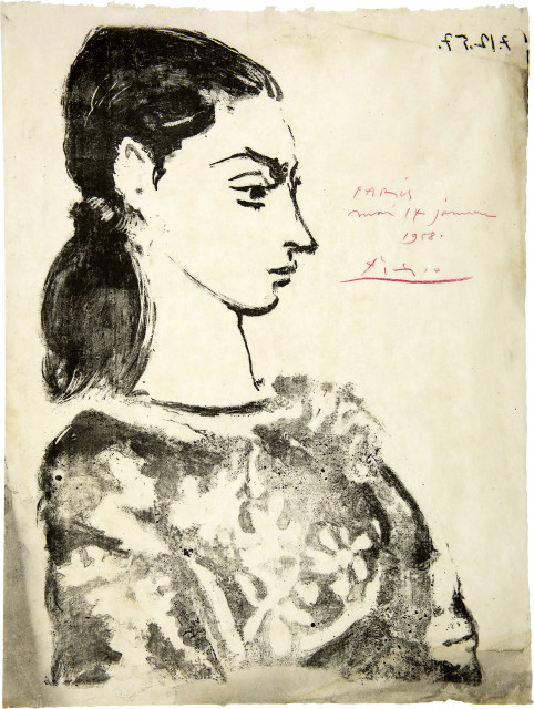 Pablo Picasso : Femme au corsage à fleurs, 17. Dezember 1957 