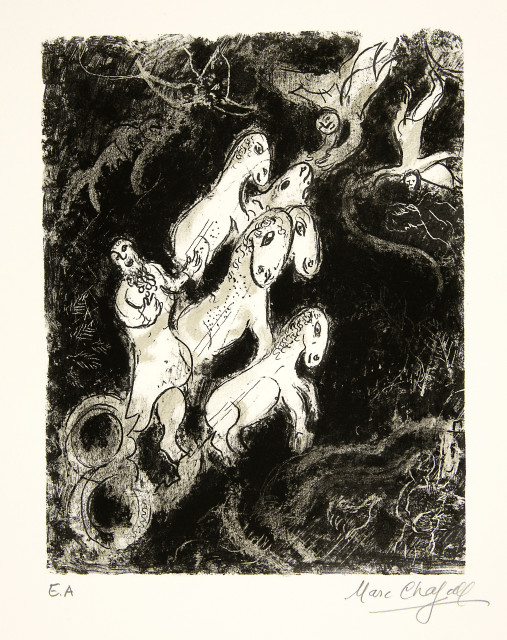 Marc Chagall : Le Char d'Élie, 1978