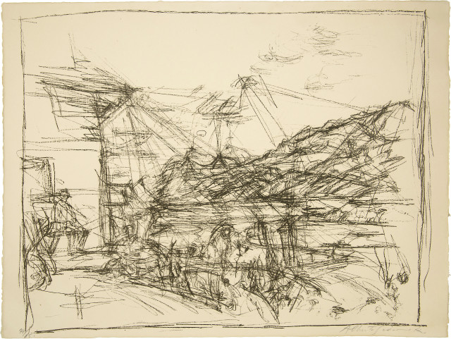 Alberto Giacometti  : Le Lac de Sils et le Piz Corvatsch depuis la  ..., 1957, publiziert 1958 