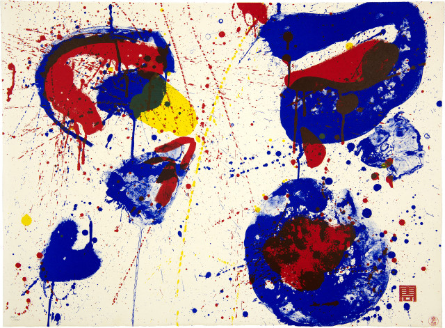 Sam Francis  : Hurrah for the Red, White and Blue , 1961 