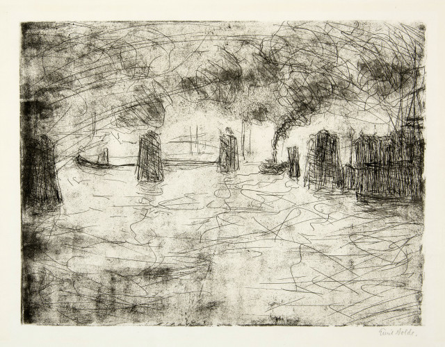 Emil Nolde  : Hamburg, milde Stimmung , 1910 