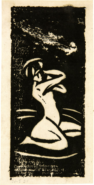 Ernst Ludwig Kirchner  : Badende Frau , 1905/06 