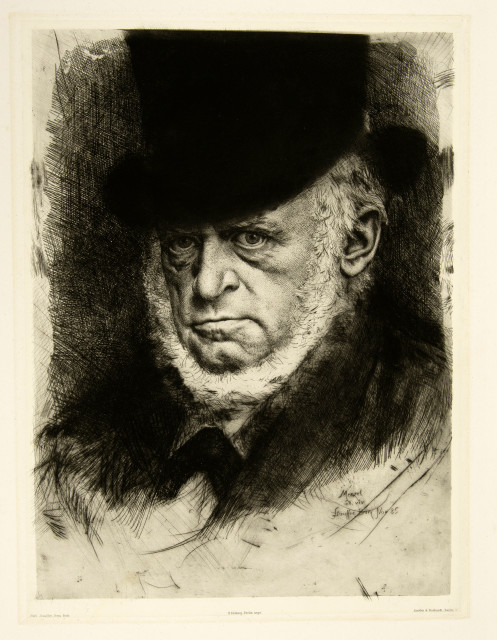 Karl Stauffer-Bern : Adolf Menzel, 1885 