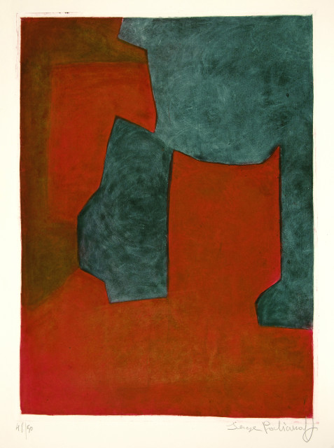 Serge Poliakoff : Komposition in Rot und Grün, 1962 