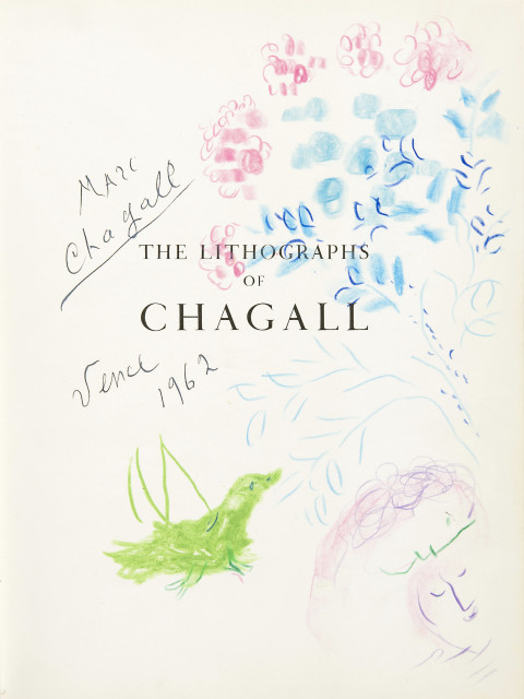 Marc Chagall  : Couple sous l'arbre à l'oiseau vert , 1962 