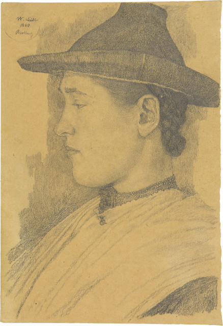 Wilhelm Leibl  : Bäuerin in Berbling , 1880 