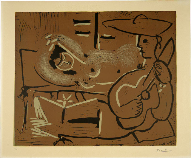 Pablo Picasso  : L'Aubade, avec guitariste , 1959 