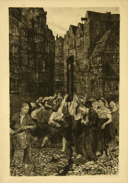 Käthe Kollwitz  : Die Carmagnole , Vor Mitte März 1901 