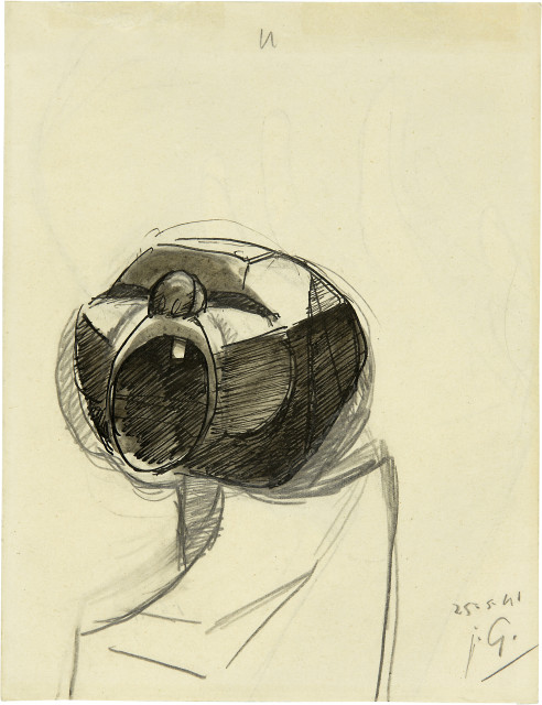 Julio González  : Monstre criant - Etude de main et visage , 25.5.1941 