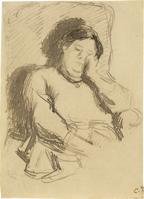 Camille Pissarro : Femme endormie, Um 1880 