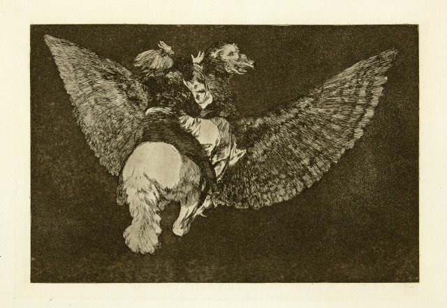 Francisco de Goya  : Los Proverbios , 1816-1824, Erstausgabe von 1864, ohne Nummern 