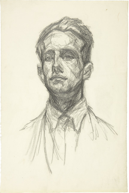 Giovanni Giacometti  : Brustbild eines jungen Mannes , Um 1920 